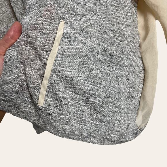 Urban Outfitters Silence + Noise Gray Cream Sheer Open Cardigan Sweater Size S - Picture 3 of 8